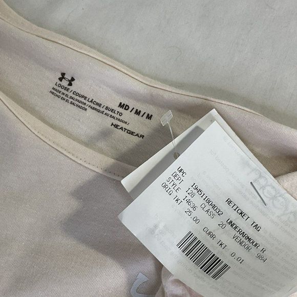 New Under Armour Logo TShirt Women's Shirt Activewear Desert Rose Pink Medium - Picture 5 of 8